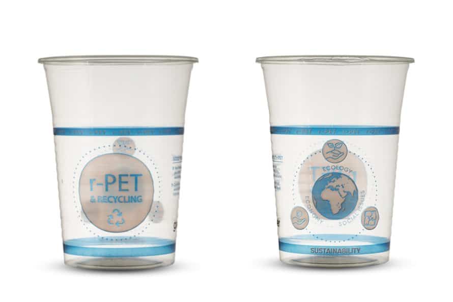 Sustainable r-PET Beer cups