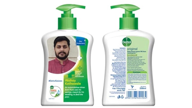 Dettol Labels used to salute "Covid Warriors"!